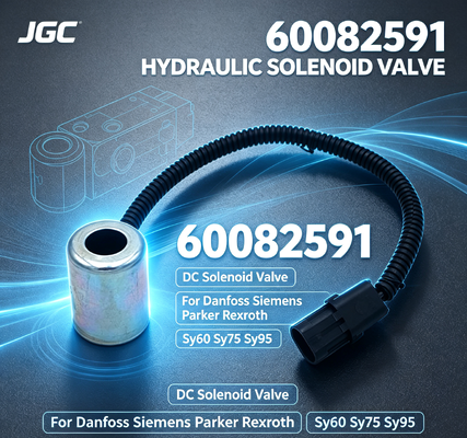 60082591 Pièces de rechange hydrauliques soupape solénoïde à courant continu pour danfoss Rexroth Sy60 Sy75 Sy95