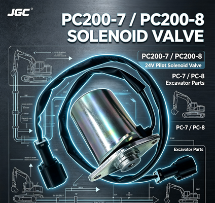 Pièces d'excavatrice PC-7 PC-8 pour PC200-7 PC200-8 Valve Solénoïde Valve Pilote Solénoïde 24V