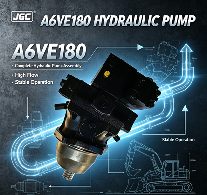 A6VE180 Assemblage complet de pompe hydraulique fonctionnement stable à débit élevé