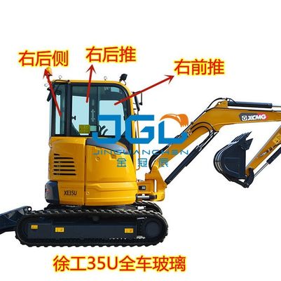 XE35U Excavatrice Verre Avant Porte Inférieure Avant Verre Arrière Gear Right Pull Skylight