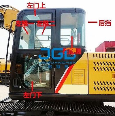 75C 95C 75Pro Excavatrice Pare-brise avant Fenêtre coulissante Arrière Côté flexion Arrière Puits de lumière Verre supérieur