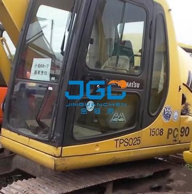 PC120-6 60-7 Excavatrice Porte de pare-brise avant Fenêtre coulissante Engrenage arrière Verre trempé côté arrière