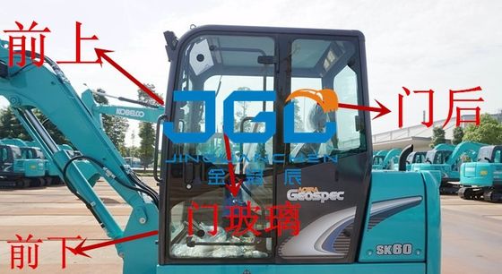 De l'excavatrice SK60-8 de Front Gear Rear Door And de fenêtre pare-brise de bras supérieur et inférieur à gauche et à droite