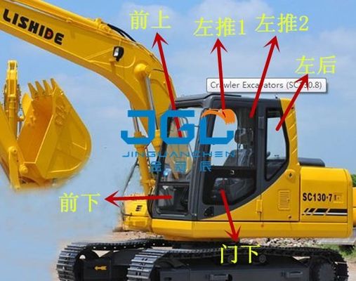 SC130 220 230 210 320 330 360-7 pare-brise de Front And Rear Rear Doors de l'excavatrice