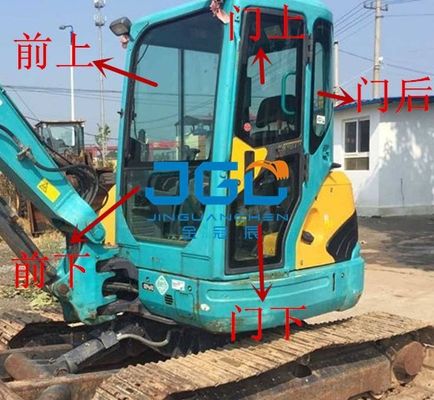 Pare-brise de portes de Front And Rear Left And de l'excavatrice KX155 161 135-3S, supérieur et inférieur droit