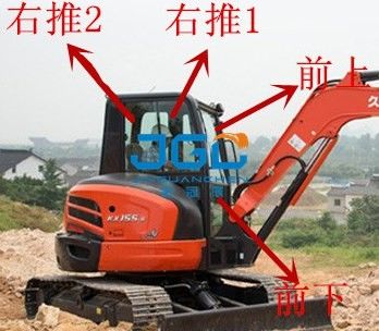 KX155-5 excavatrice Front Gear Rear Windshield, portes gauches et droites et Windows