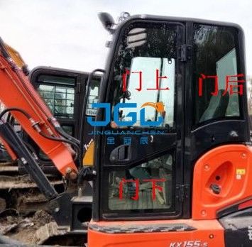 KX155-5 excavatrice Front Gear Rear Windshield, portes gauches et droites et Windows