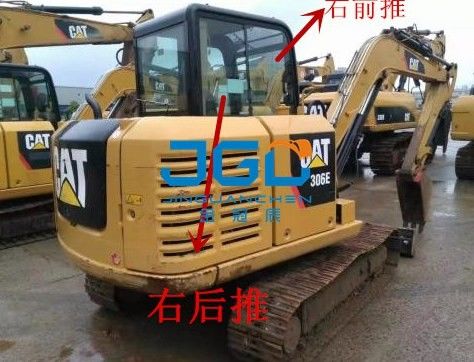 305.5E 306D Excavateur avant et arrière engrenages gauche et droite portes et fenêtres pare-brise