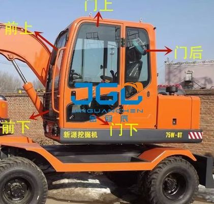 XY75W-8 65W-8 Excavateur portes et fenêtres en verre gauche et droite avant et arrière pare-brise