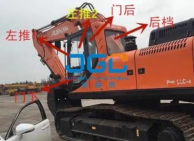 PZ220 165 250 330-8 Excavateur Porte vitrée et fenêtre gauche et droite avant et arrière pare-brise supérieur et inférieur