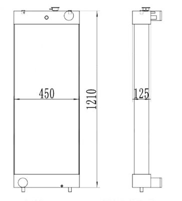 PC300-8 207-03-75121 Radiateur pour usine d'excavatrice Vente directe Haute précision
