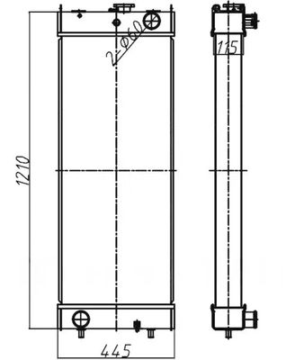 PC360-8 PC360LC-8 207-03-75121 Pour les ventes d'usine de radiateurs pour excavateurs