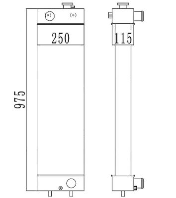 Radiateur en aluminium pour PC128 PC138US-2 Excavateur 22B-03-12110