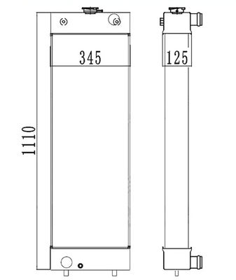 La qualité de l'OEM PC210-8 PC210LC-8 PC210-8K PC230-8K PC200-8 Radiateur de l'excavatrice vers le haut 20Y-03-41651