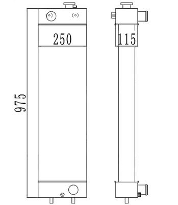 OEM 22B-03-12110 qualité PC128 PC138US-2 radiateur de pelle