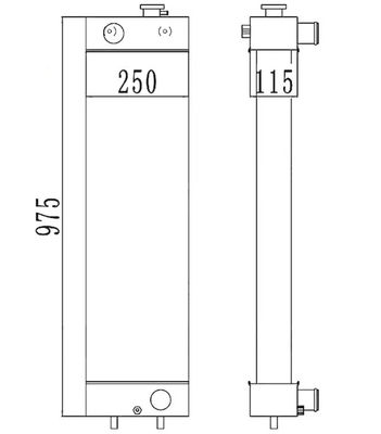 PC128-8 PC128-6 PC128US-2 PC138US-2 Radiateur pour excavatrice 22B-03-13110