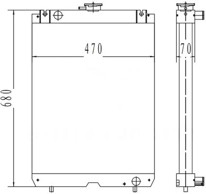 Radiateur SK50 de haute qualité pour excavatrice Matériau en aluminium de haute qualité