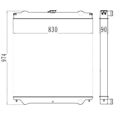 ZAX200 ZAX200-6 ZAX200-1 EX200-6 Radiateur 4448338 4424522 4448104