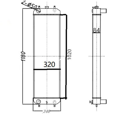 Radiateur en aluminium pour pièces de pellets ZAX240-3 4650355