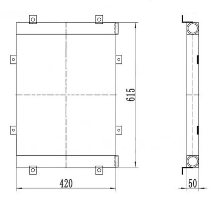 PC60-7 PC70-7 PC56-7 BR100 4D95 Refroidisseur d'huile moteur 201-03-72123 Pour les excavatrices