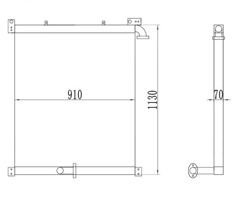 PC400-6 PC400LC-6 PC450-6 PC450LC-6 refroidisseur à huile 208-03-61120 208-03-61410 208-03-51120 208-03-51121 Pour les excavatrices