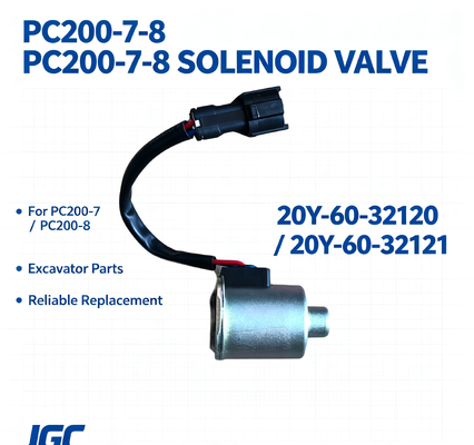 20Y-60-32120 20Y-60-32121 Pièces de machines de construction Soupape solénoïde pour pelle PC200-7-8