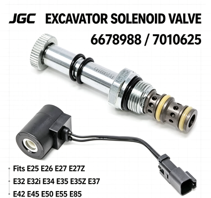 Électrovanne 6678988 7010625 pour pelles E25 E26 E27 E27Z E32 E32i E34 E35 E35i E35Z E37 E42 E45 E50 E55 E85