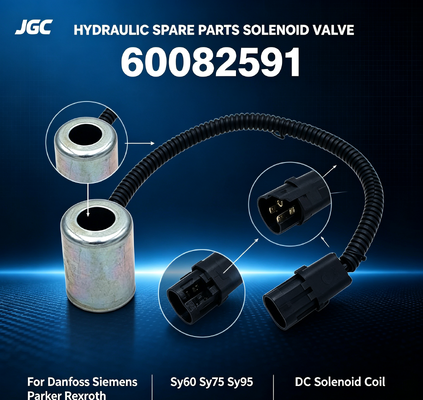 60082591 Pièces de rechange hydrauliques soupape solénoïde à courant continu pour danfoss Rexroth Sy60 Sy75 Sy95