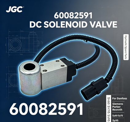 60082591 Pièces de rechange hydrauliques soupape solénoïde à courant continu pour danfoss Rexroth Sy60 Sy75 Sy95