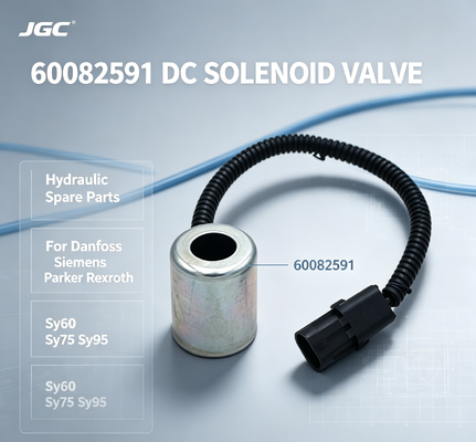 60082591 Pièces de rechange hydrauliques soupape solénoïde à courant continu pour danfoss Rexroth Sy60 Sy75 Sy95