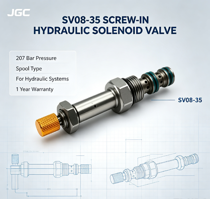 SV08-35 Ventilateur solénoïde hydraulique à bobine électrique à vis de pression de 207 bar Garantie d'un an pour les systèmes hydrauliques