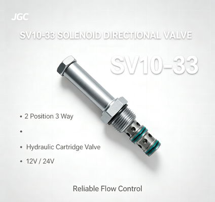 SV10-33 Vanne directionnelle à commande par solénoïde 2 positions 3 voies Vanne hydraulique à cartouche solénoïde 12V 24V