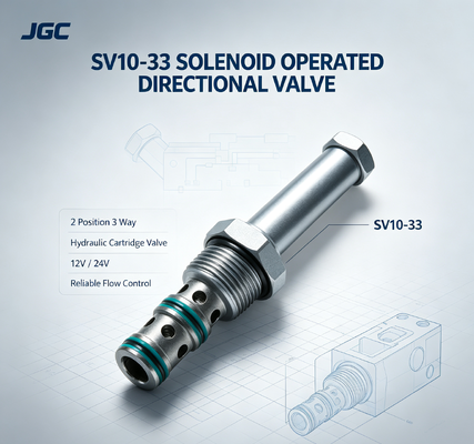 SV10-33 Vanne directionnelle à commande par solénoïde 2 positions 3 voies Vanne hydraulique à cartouche solénoïde 12V 24V