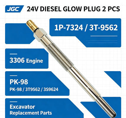 1P-7324 3T-9562 Bougie de préchauffage 24V 2 PIÈCES Moteur 3306 Bougie de préchauffage SONOCMP Diesel pour PK-98 3T9562 3S9624 7M1634 9H4577 Pièces d'excavatrice