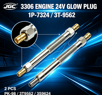1P-7324 3T-9562 Bougie de préchauffage 24V 2 PIÈCES Moteur 3306 Bougie de préchauffage SONOCMP Diesel pour PK-98 3T9562 3S9624 7M1634 9H4577 Pièces d'excavatrice