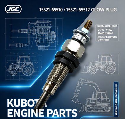 Bougie de préchauffage D1102 D1302 D1402 V1702 V1902 S2600 S2800 15521-65510 15521-65512 pour pièces de moteur de tracteur, excavatrice, générateur Kubota