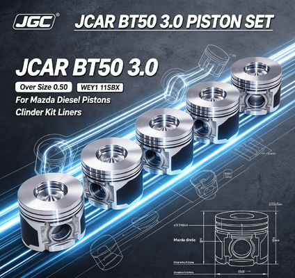 JCAR BT50 3.0 Surdimensionné 0.50 WEY1 11SBX Ensemble pour chemises de cylindre de pistons diesel Mazda, kit de chemises, ensemble de pistons moteur