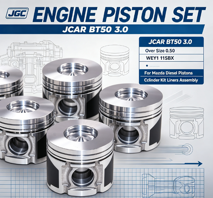JCAR BT50 3.0 Surdimensionné 0.50 WEY1 11SBX Ensemble pour chemises de cylindre de pistons diesel Mazda, kit de chemises, ensemble de pistons moteur