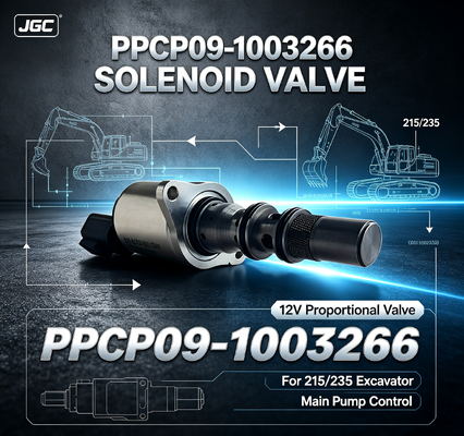 PPCP09-1003266 12V soupape solénoïde proportionnelle en acier à haute résistance pour pompe principale de la pelle 215/235