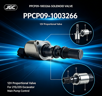 PPCP09-1003266 12V soupape solénoïde proportionnelle en acier à haute résistance pour pompe principale de la pelle 215/235