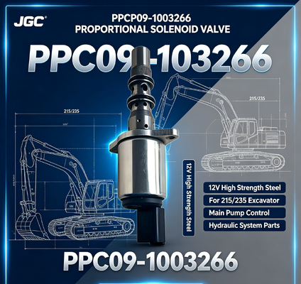 PPCP09-1003266 12V soupape solénoïde proportionnelle en acier à haute résistance pour pompe principale de la pelle 215/235