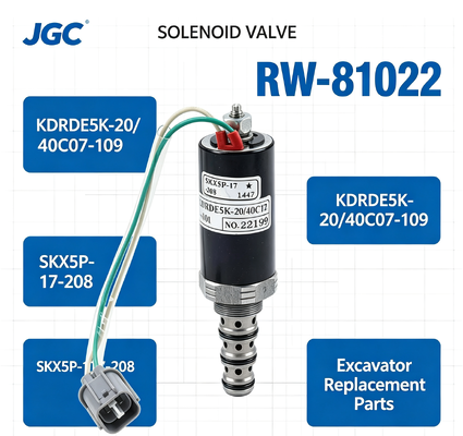 SKX5P-17-208 Pièces de rechange pompe soupape solénoïde RW-81022 "KDRDE5K-20/40C07-109 " pour pièces automobiles de pelleteuse