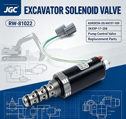 SKX5P-17-208 Pièces de rechange pompe soupape solénoïde RW-81022 "KDRDE5K-20/40C07-109 " pour pièces automobiles de pelleteuse