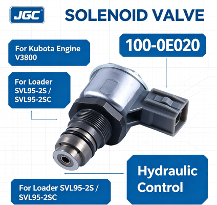 100-0E020  Soupape Solénoïde Pièces d'Excavatrice pour Moteur Kubota V3800 Chargeur SVL95-2S SVL95-2SC