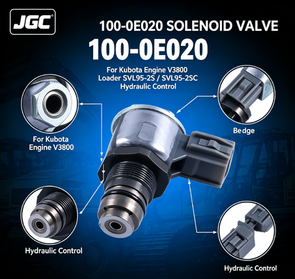 100-0E020  Soupape Solénoïde Pièces d'Excavatrice pour Moteur Kubota V3800 Chargeur SVL95-2S SVL95-2SC