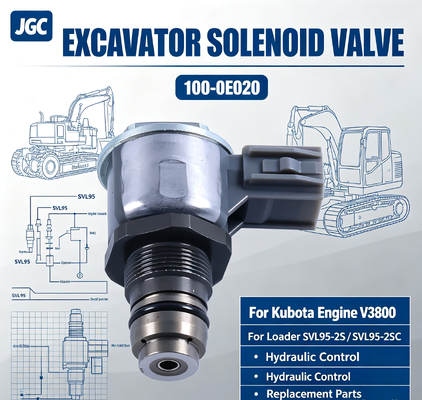 100-0E020  Soupape Solénoïde Pièces d'Excavatrice pour Moteur Kubota V3800 Chargeur SVL95-2S SVL95-2SC
