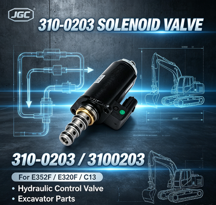 310-0203 3100203 SOUPAPE SOLÉNOÏDE D'EXCAVATRICE pour E352F E320F C13 SOUPAPE SOLÉNOÏDE HYDRAULIQUE