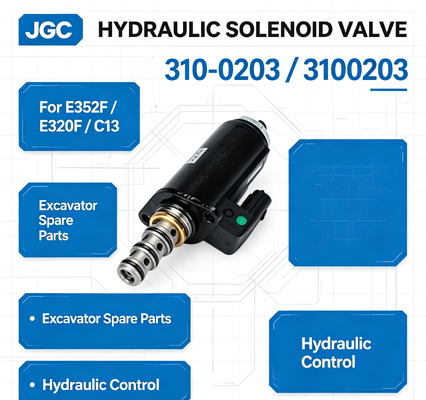 310-0203 3100203 SOUPAPE SOLÉNOÏDE D'EXCAVATRICE pour E352F E320F C13 SOUPAPE SOLÉNOÏDE HYDRAULIQUE