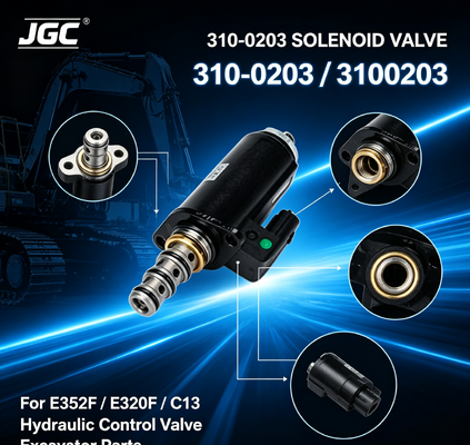 310-0203 3100203 SOUPAPE SOLÉNOÏDE D'EXCAVATRICE pour E352F E320F C13 SOUPAPE SOLÉNOÏDE HYDRAULIQUE