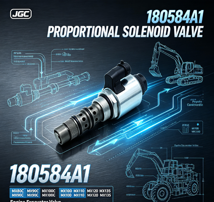 180584A1 Vanne proportionnelle à solénoïde pour pièces de rechange de vanne d'excavatrice pour moteur MX80C MX90C MX100C MX100 MX110 MX120 MX135